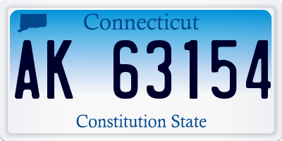 CT license plate AK63154