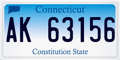 CT license plate AK63156