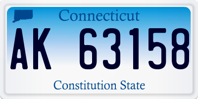 CT license plate AK63158