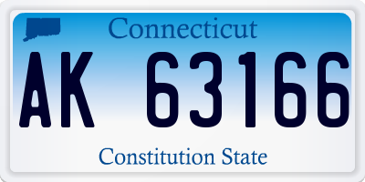 CT license plate AK63166