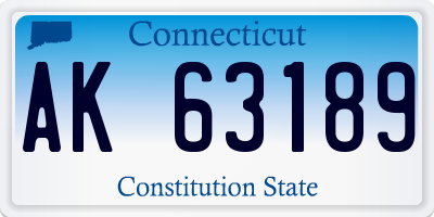 CT license plate AK63189
