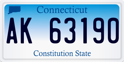 CT license plate AK63190