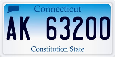 CT license plate AK63200