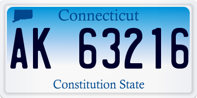 CT license plate AK63216