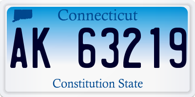 CT license plate AK63219