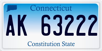 CT license plate AK63222