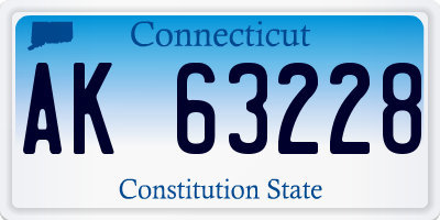 CT license plate AK63228