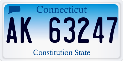 CT license plate AK63247