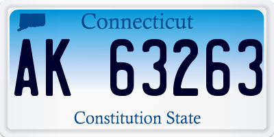 CT license plate AK63263