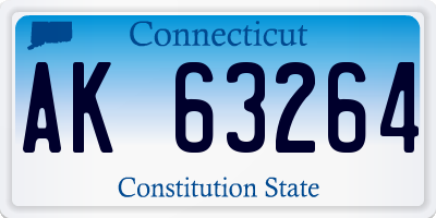 CT license plate AK63264