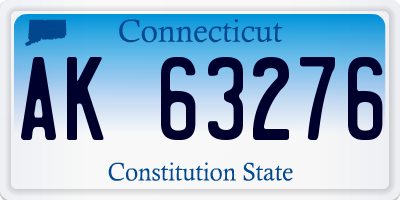 CT license plate AK63276