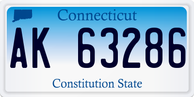 CT license plate AK63286