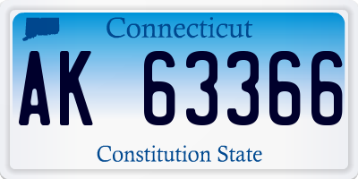 CT license plate AK63366