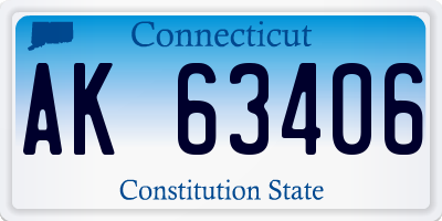 CT license plate AK63406