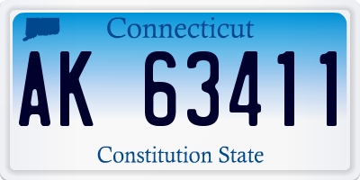 CT license plate AK63411