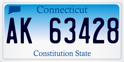 CT license plate AK63428