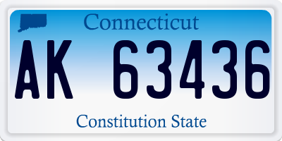 CT license plate AK63436