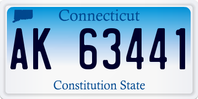 CT license plate AK63441