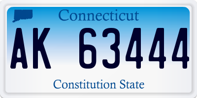 CT license plate AK63444