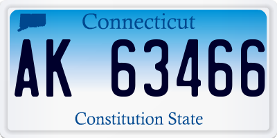 CT license plate AK63466