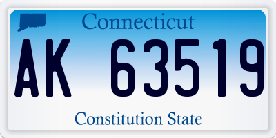 CT license plate AK63519