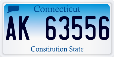 CT license plate AK63556