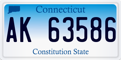 CT license plate AK63586