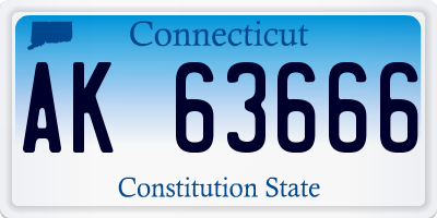 CT license plate AK63666