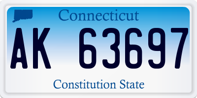 CT license plate AK63697