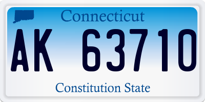 CT license plate AK63710