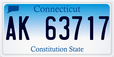 CT license plate AK63717