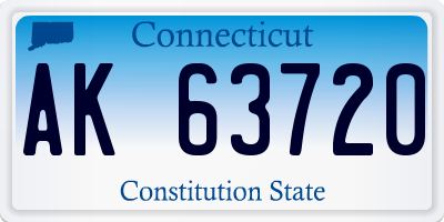 CT license plate AK63720
