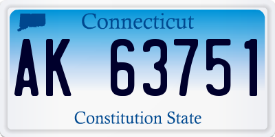 CT license plate AK63751