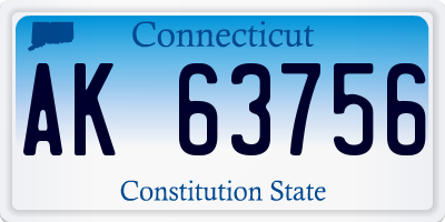 CT license plate AK63756