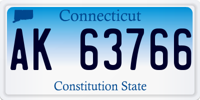 CT license plate AK63766