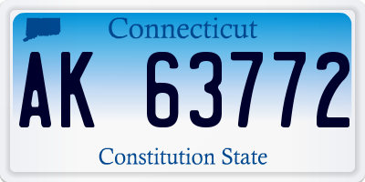 CT license plate AK63772
