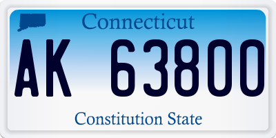 CT license plate AK63800