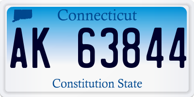 CT license plate AK63844