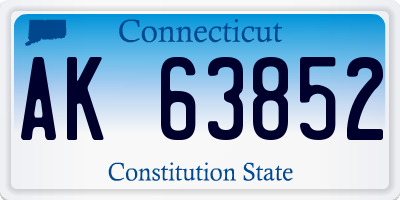 CT license plate AK63852