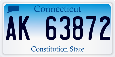 CT license plate AK63872
