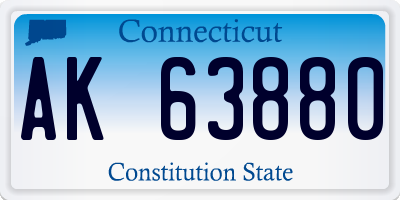 CT license plate AK63880