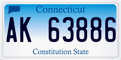 CT license plate AK63886