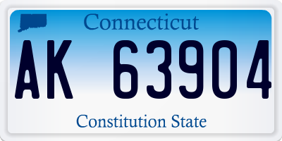 CT license plate AK63904