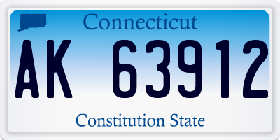 CT license plate AK63912
