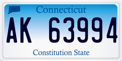 CT license plate AK63994