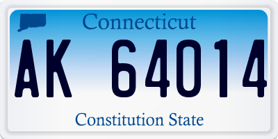 CT license plate AK64014