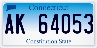 CT license plate AK64053