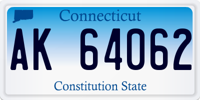 CT license plate AK64062