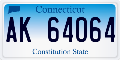 CT license plate AK64064