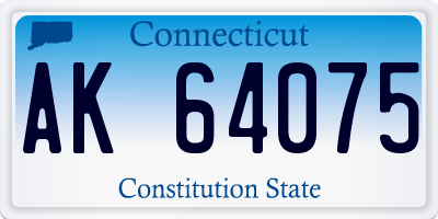 CT license plate AK64075